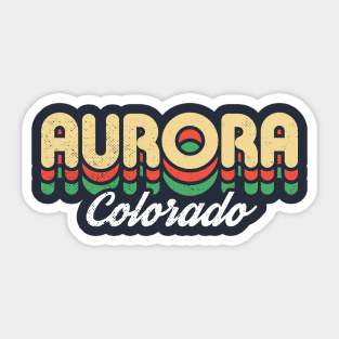 Retro Aurora Colorado Sticker